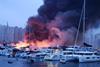 Hong Kong marina fire