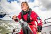 Solo sailor Pip Hare braving the elements in the Vendee Globe